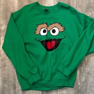 Oscar the Grouch Gildan Green Graphic Sweatshirt